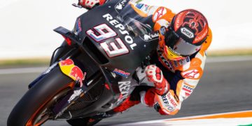 Fuerte caída de Marc Márquez en el test de Jerez