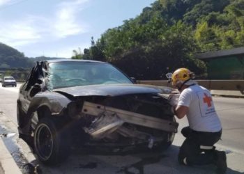 Una persona resultó lesionada en accidente de tránsito en carretera Los Chorros