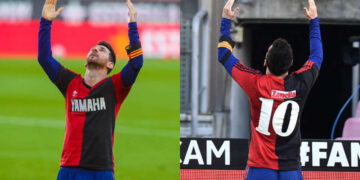 Barcelona golea al Osasuna y Messi rinde homenaje a Maradona