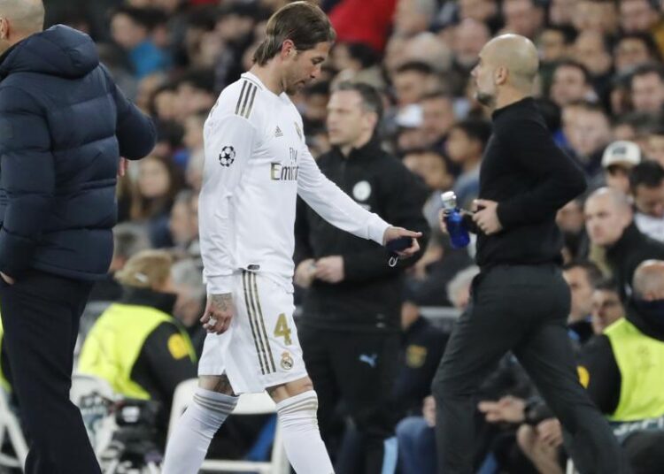 Guardiola, muy atento a Sergio Ramos