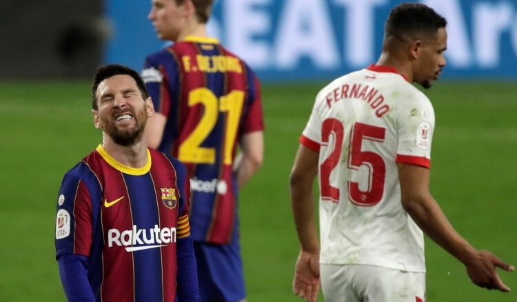 El Sevilla golpea primero y le amarga la noche a Messi