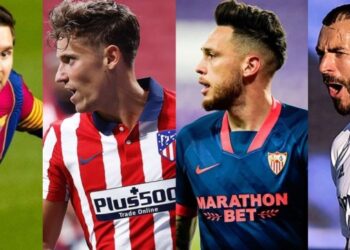 Cinco fechas y tres puntos de diferencia entre el Atlético, Barcelona, Real Madrid y Sevilla