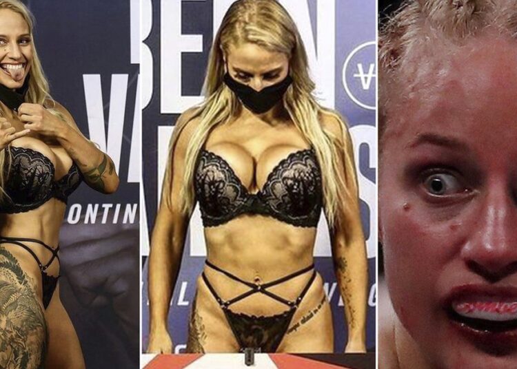 Boxeadora invicta que llegó al pesaje en ropa interior pierde la pelea, termina con un ojo destrozado y sin título mundial