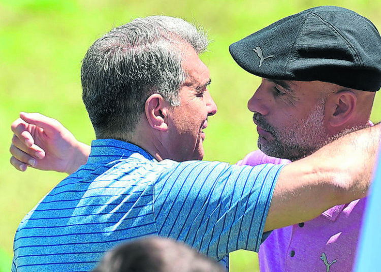 Guardiola ofreció a Laporta siete jugadores con los que no cuenta