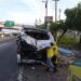 Tres lesionados tras fuerte accidente en carretera a Quezaltepeque