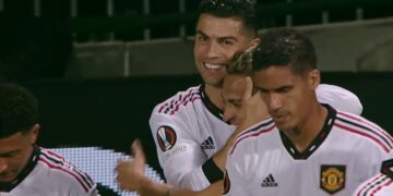 Cristiano Ronaldo marcó su primer gol en la UEFA Europa League