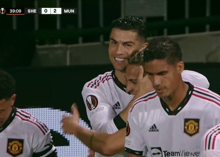 Cristiano Ronaldo marcó su primer gol en la UEFA Europa League