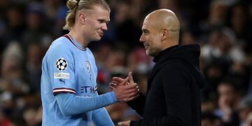Pep Guardiola: “Si Haaland supera el récord de Messi a sus 22 años será aburrida su vida”
