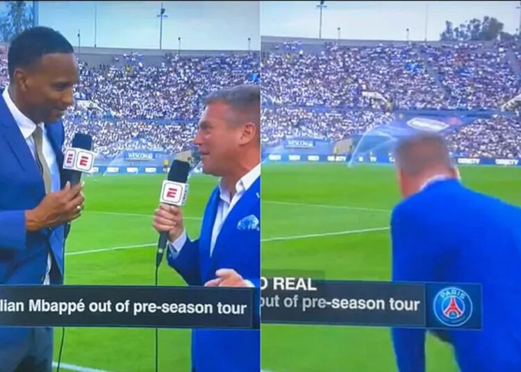 Reportero de ESPN se desploma en plena transmisión en vivo previo al Real Madrid-Milán