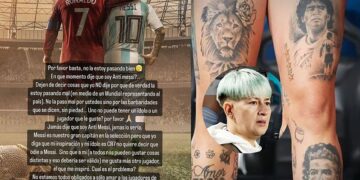 Critican a jugadora de Argentina por tener un tatuaje de Cristiano Ronaldo