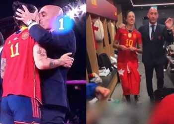 Presidente de la Federación Española de Fútbol se disculpa por «polémico» beso a jugadora